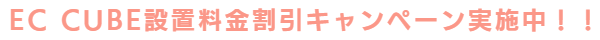 EC CUBE設置料金割引キャンペーン実施中!!
